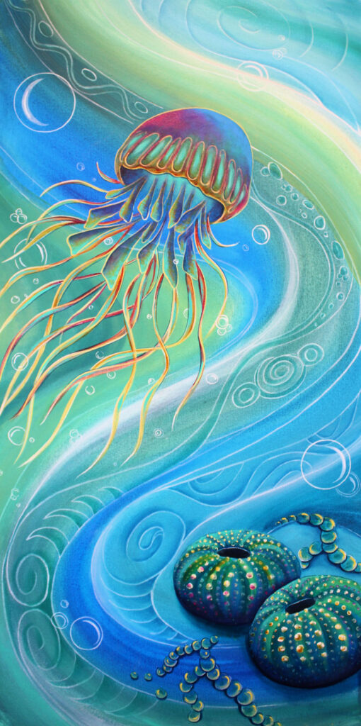 Reina Cottier - Tairua Artist - Coromandel Art Magazine - Advertise With us Jelly Fish Art